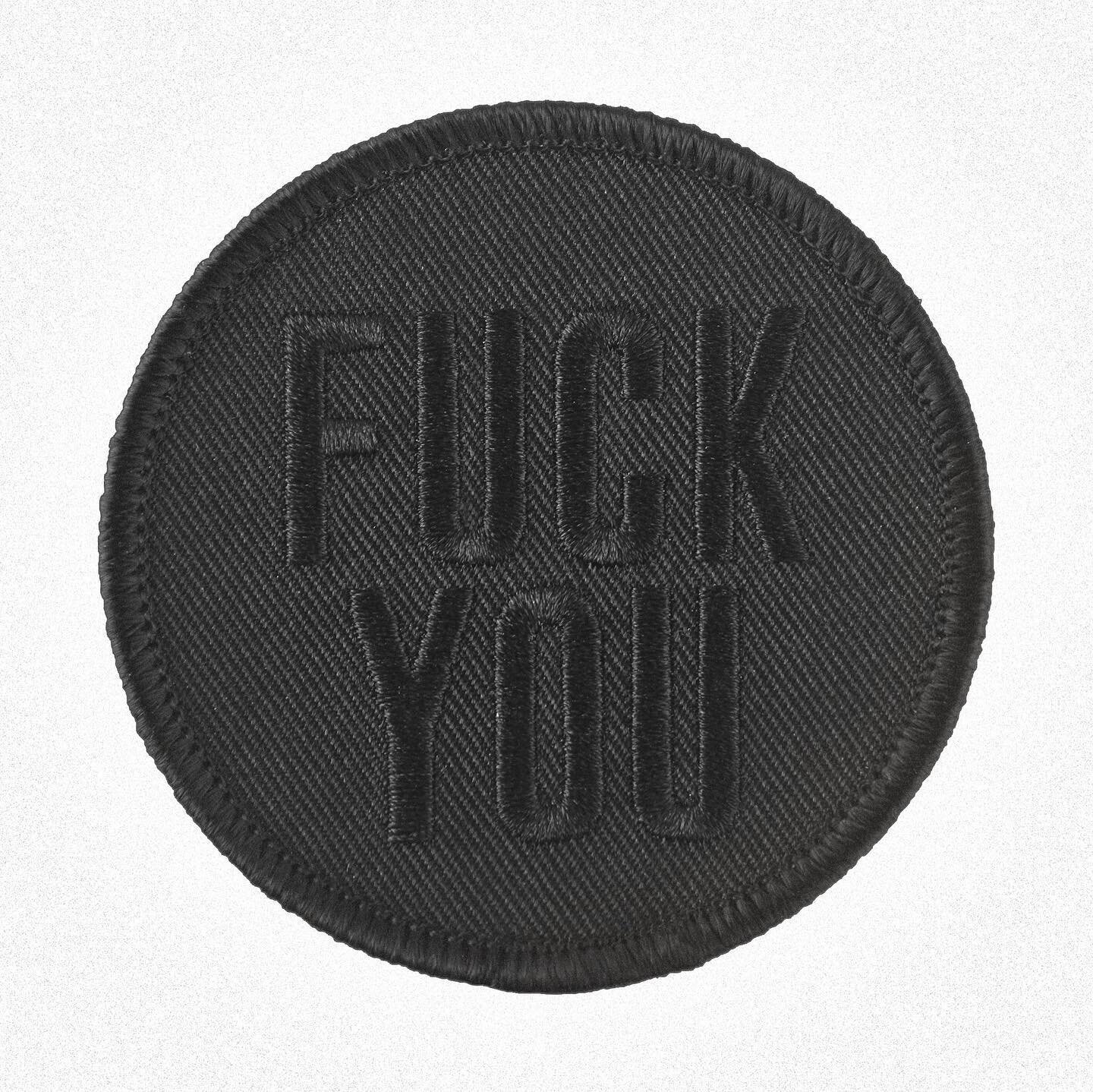 The FUCK YOU patches are back instock. 2.5&rdquo; of sexy black on black. Fresh outta the oven, commmennn get them!
#deathpatches #fuckyou #blackonblack