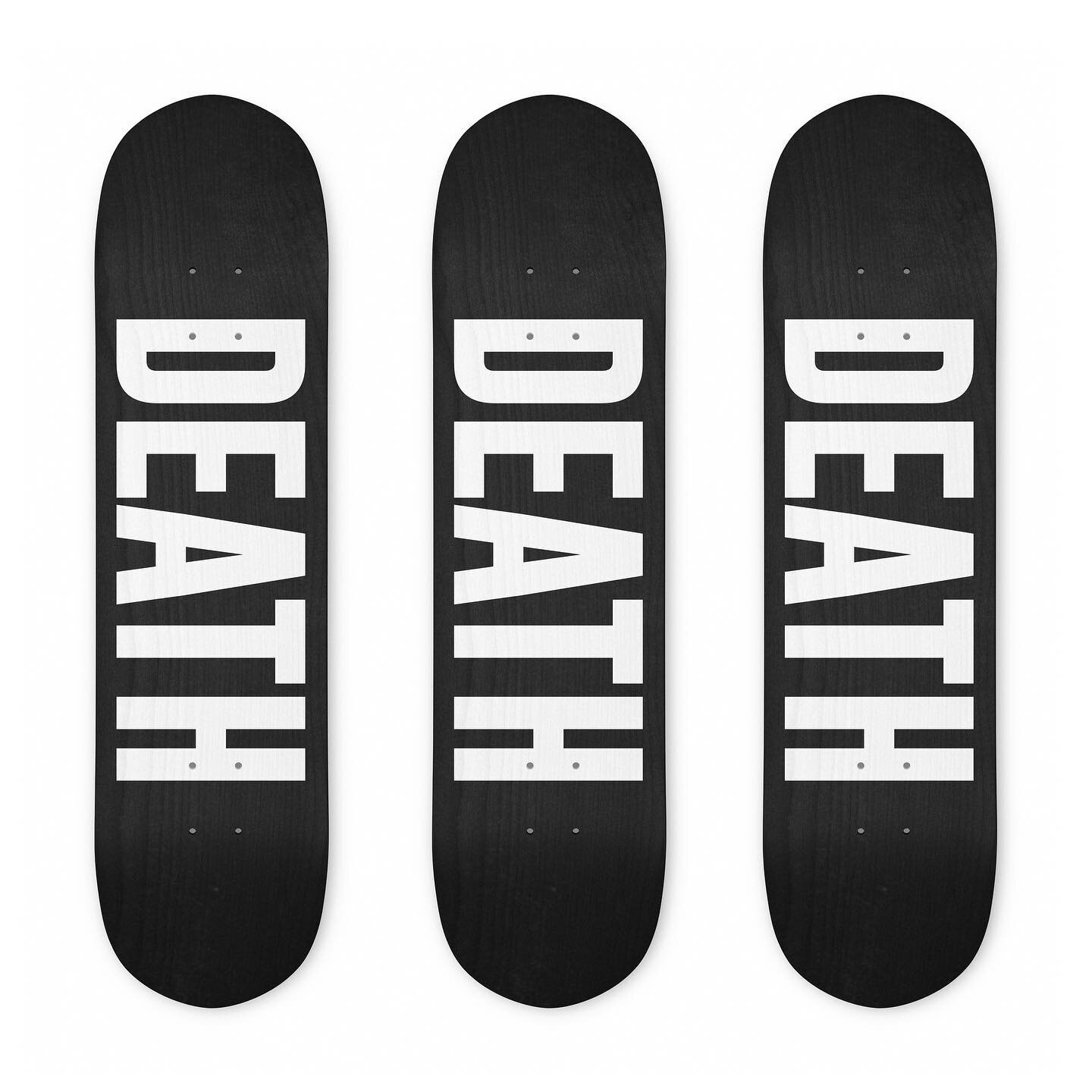 Update: the DEATH-decks are sold out. Thanks to everyone who got their hands on one.
Enjoy hurting yourselves.
#deathpatches #meatcrayon #openfacehelmet #seebone