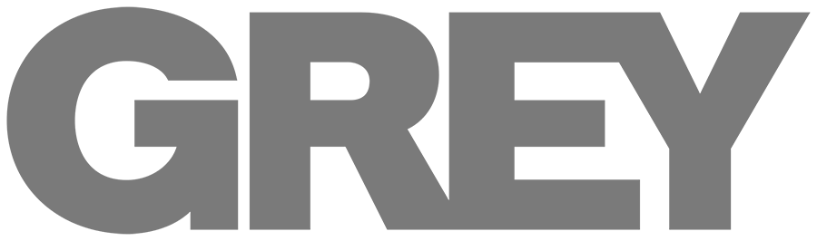 Image featuring the word 'GREY' in large, bold, grey letters.