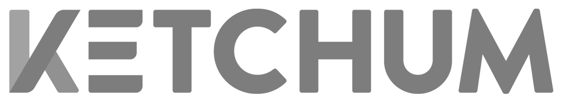 Logo with the word 'KETCHUM' in bold gray capital letters.