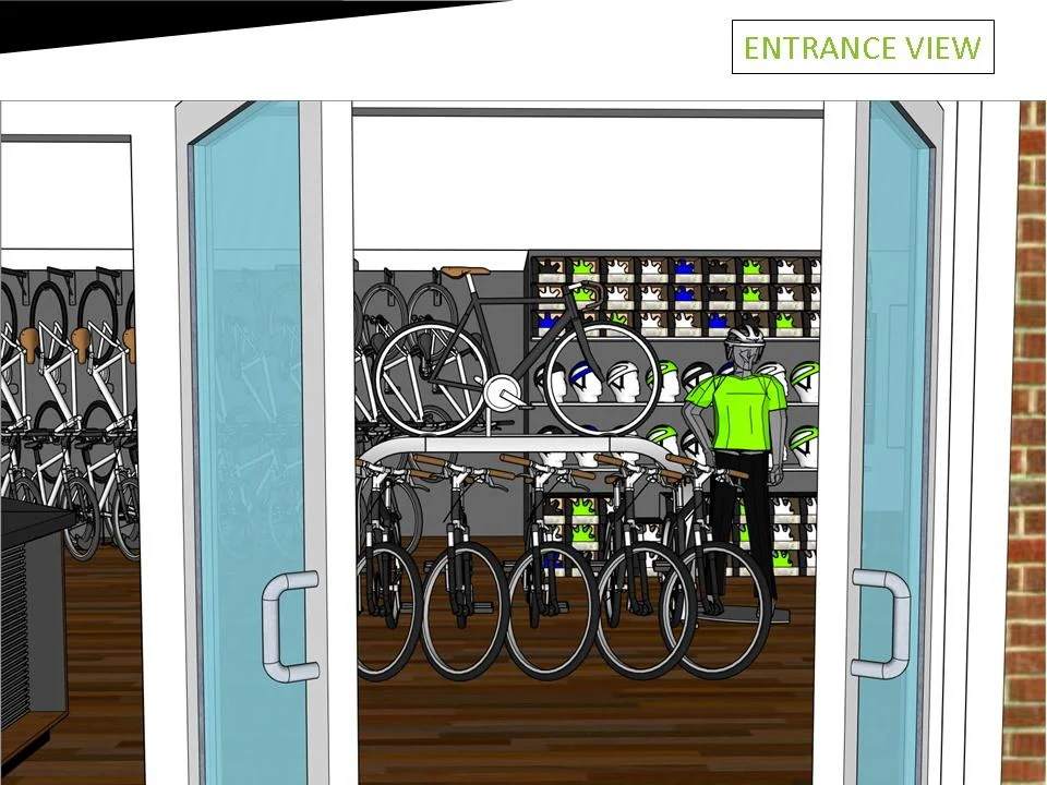 View in from the front stairs