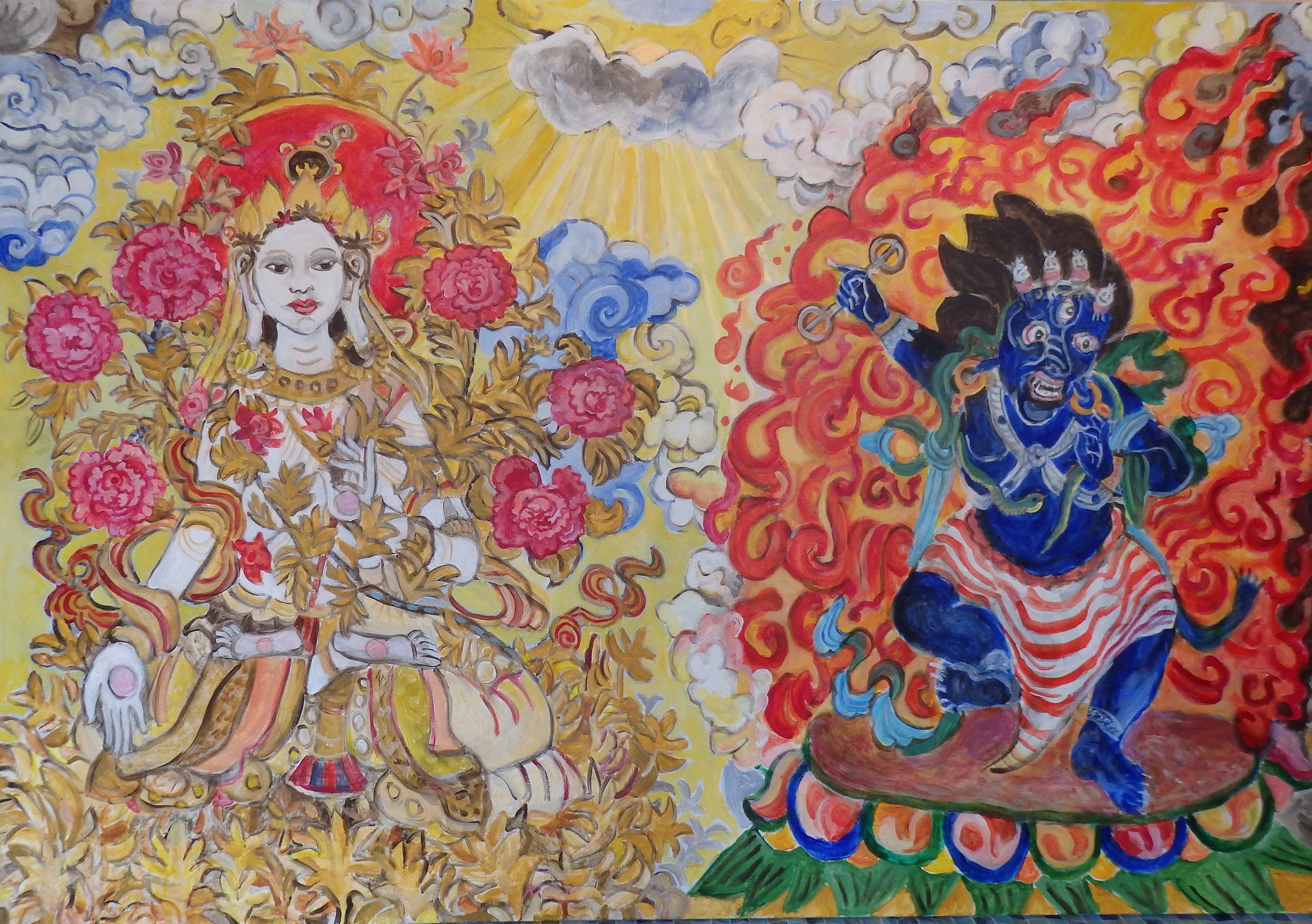 demon and white tara with leaves.jpg