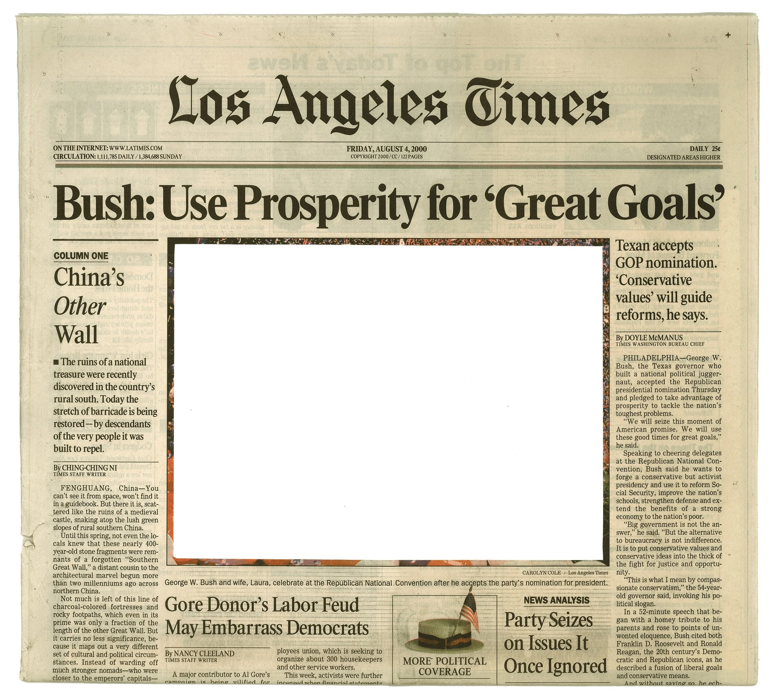Roland Schefferski, Empty Images - Los Angeles Times, 2001