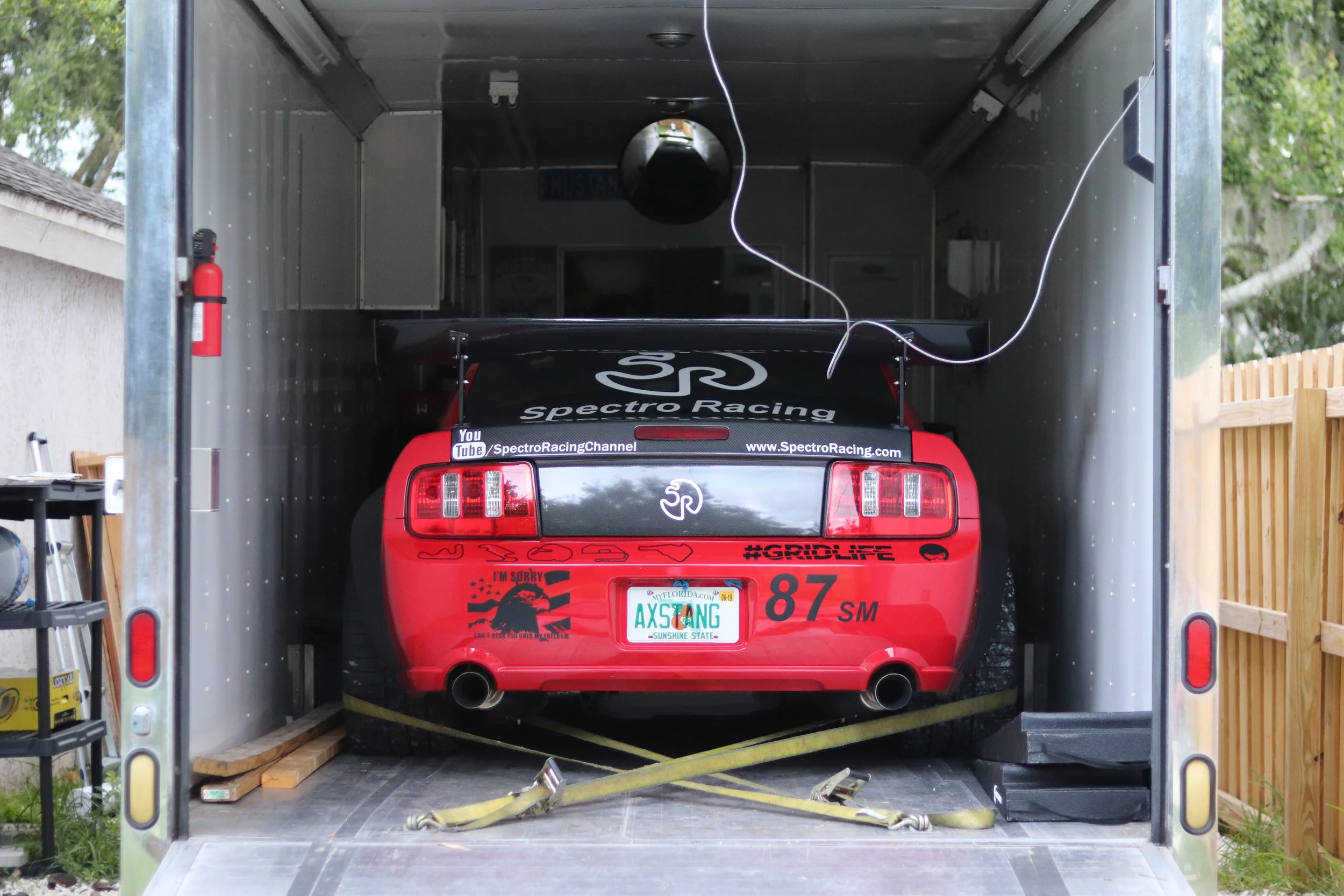 How I get my Wide-body Mustang in my Toy-hauler
