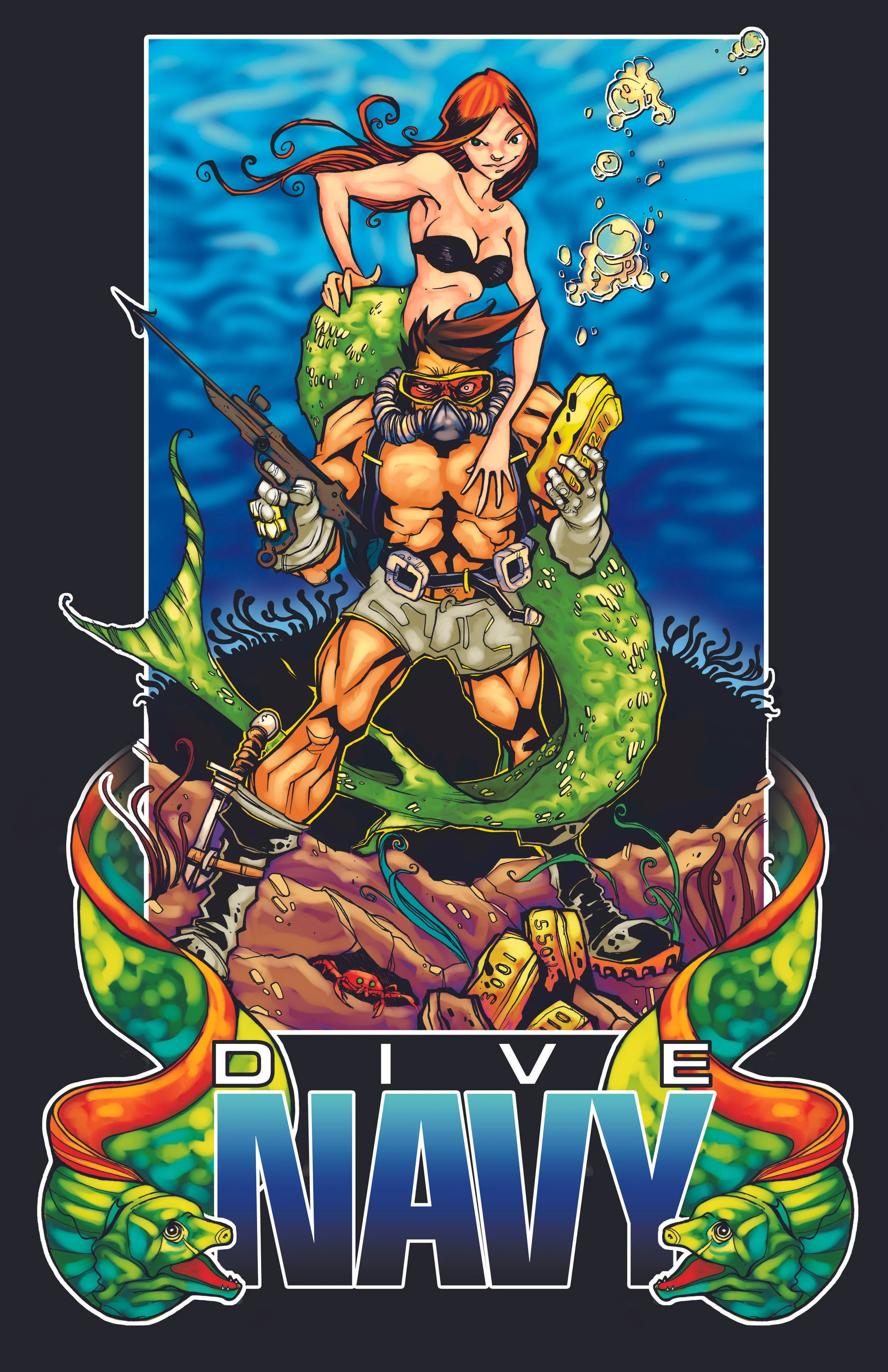 Dive Navy Gold Bar Poster.jpg