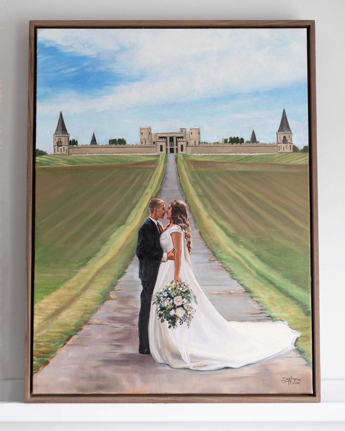 Abby &amp; Josh&rsquo;s fairytale wedding 🏰⁣
Love love love this painting! Thank you to the beautiful couple for having me capture this moment 🤍⁣
⁣
Couple: @abby.muck / @abby_rose.photography &amp; @muckaluck7 
Venue: @thekentuckycastle⁣
Coordinato