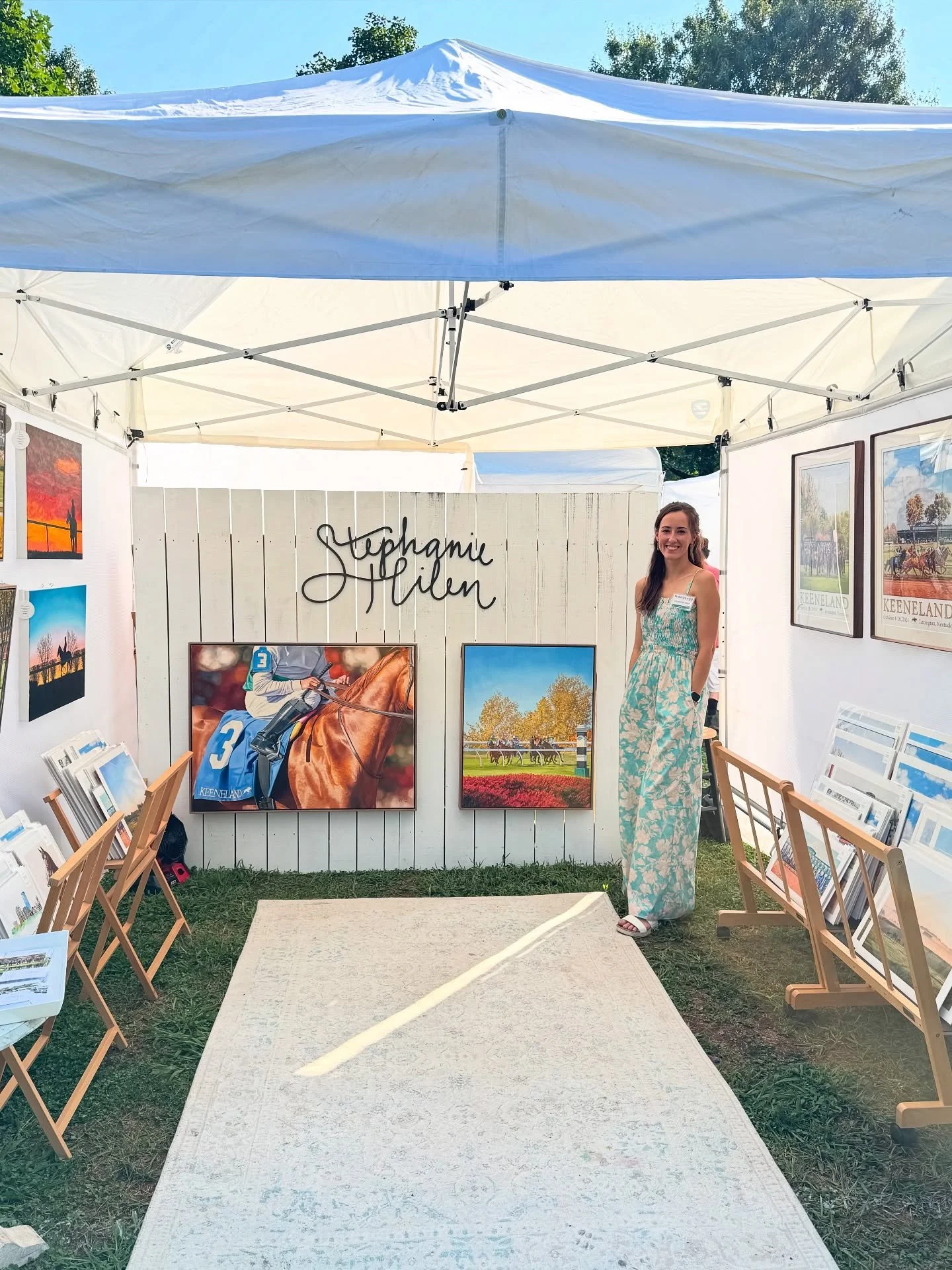 Trying my best to stay cool ☀️ Come check out my new paintings at the Woodland Art Fair today &amp; tomorrow! Booth 192 Section O