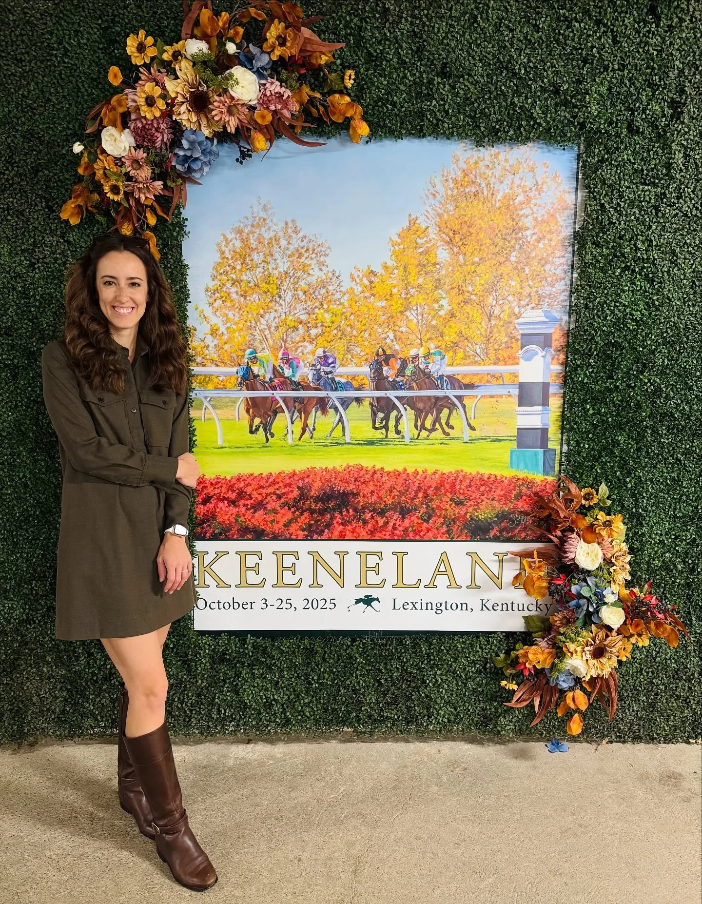 Happy @keeneland opening weekend! We made it out to the Sunrise Trackside activities this morning to see some horsies warm up, admire the new paddock and enjoy breakfast at the Track Kitchen. And of course, we had to see mommy&rsquo;s artwork on the 
