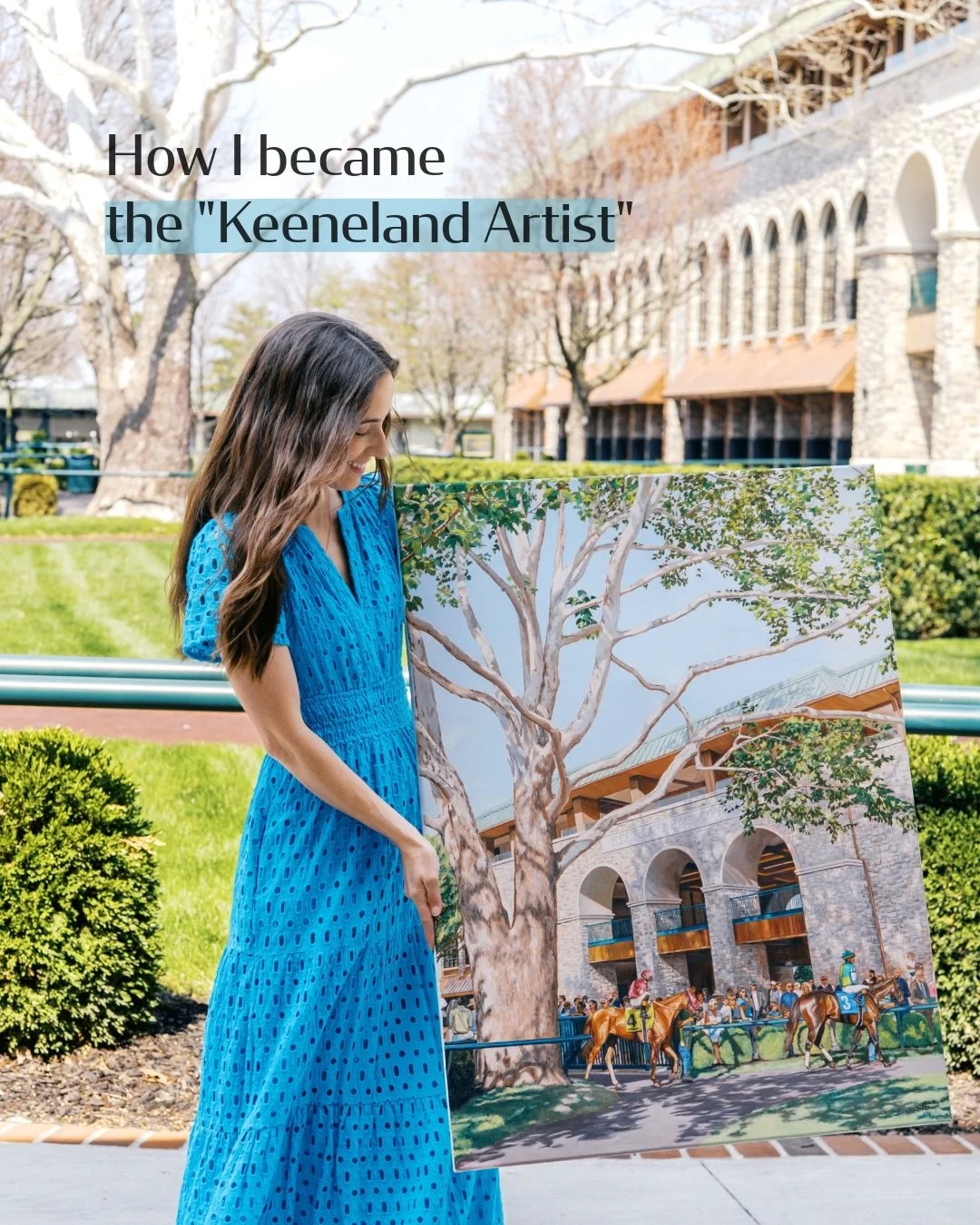 A little story time on how I became &ldquo;the Keeneland artist&rdquo; (it still feels surreal to say that!)

I&rsquo;ll be live painting tomorrow on opening day by the sales pavilion near the new East Gate entrance- come say hi!

Thank you for follo