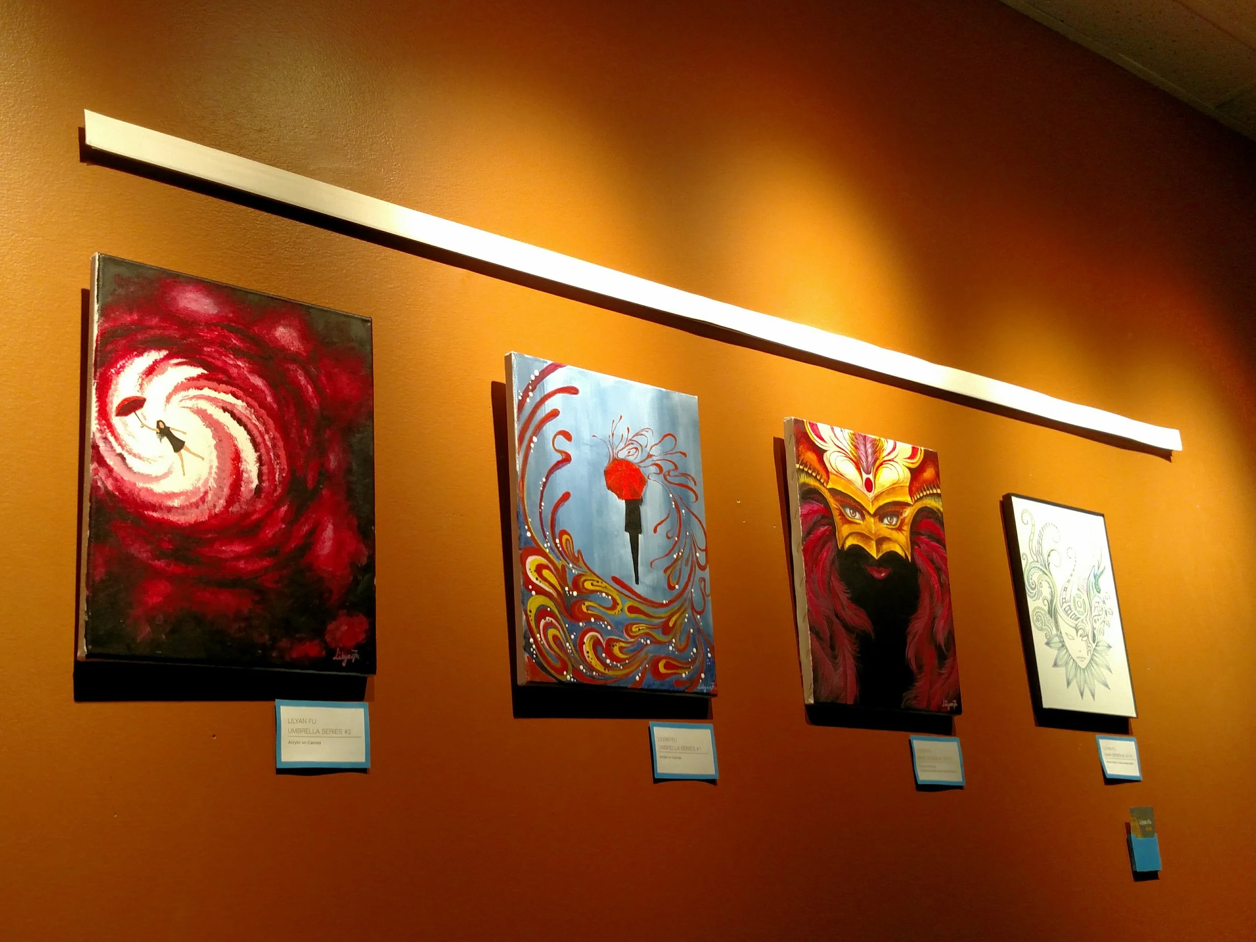 Umbrella and Mask series at Starbucks Davis Square