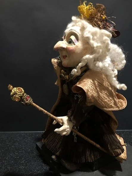 Hand Carved Wooden rod puppet