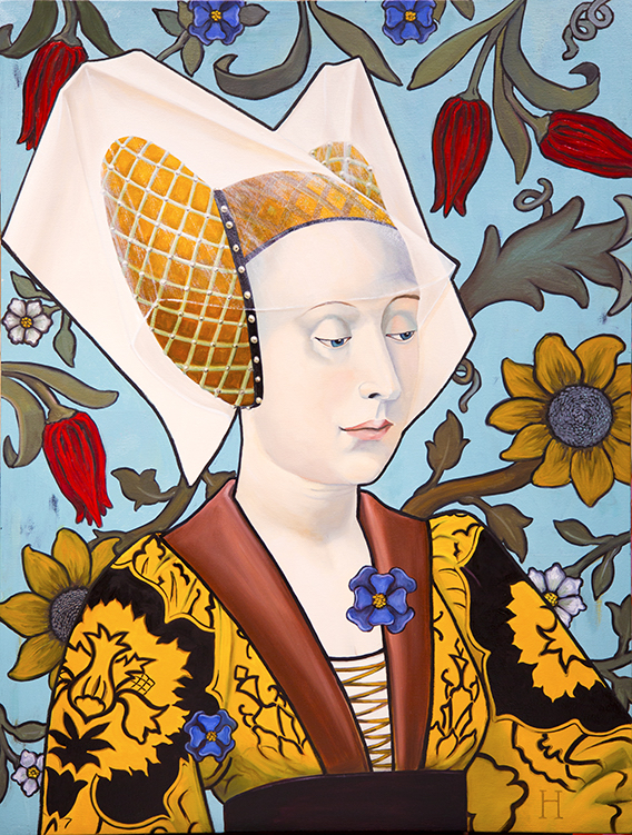 Lady in a Veil / 33" x 22" / oil on linen