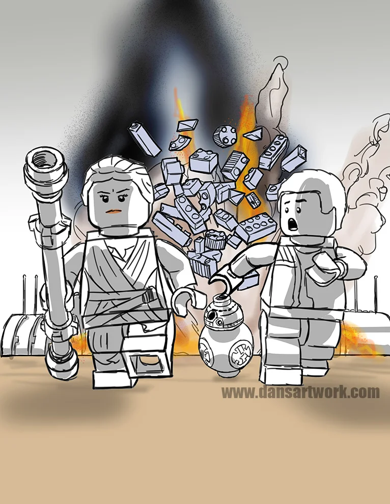 Lego Club Mag SWTFA sketch layout