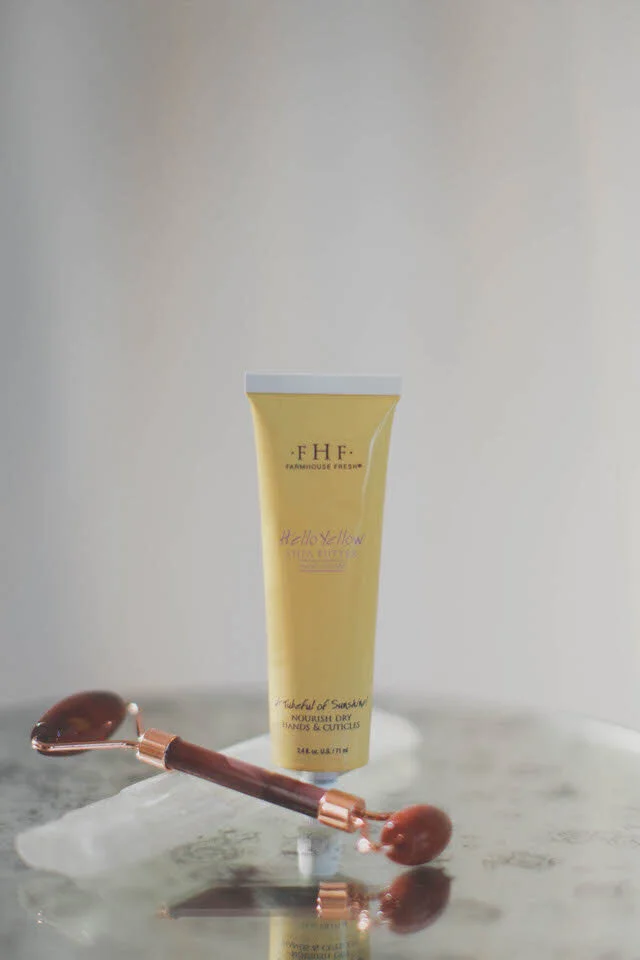 Hello Yellow Shea Butter + Red Jasper Face Roller Bundle