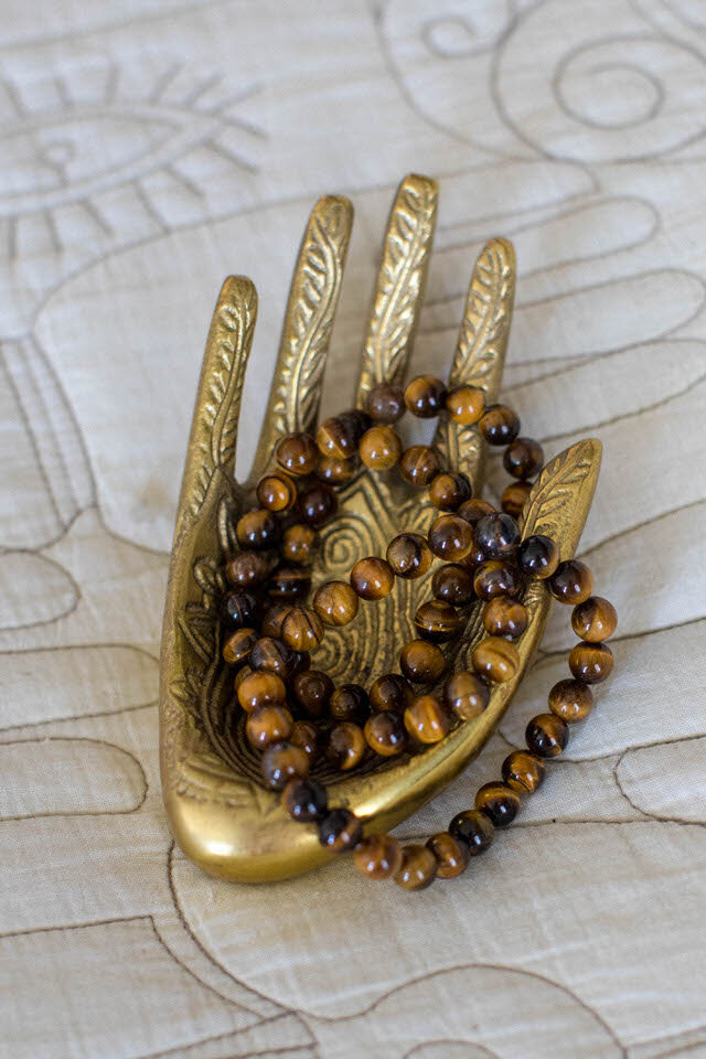 Tiger Eye Crystal Beaded Bracelet