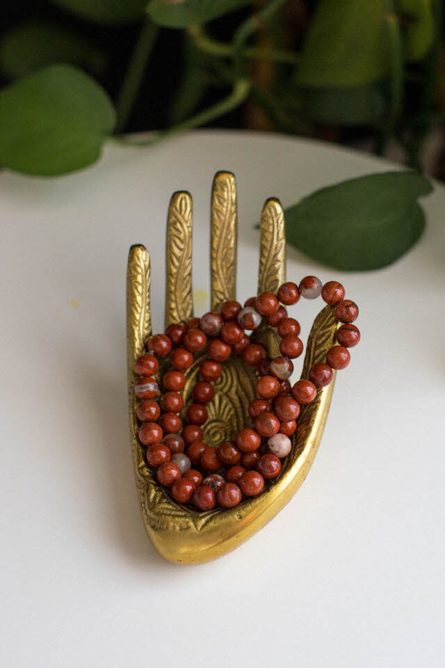 Red Jasper Crystal Beaded Bracelet