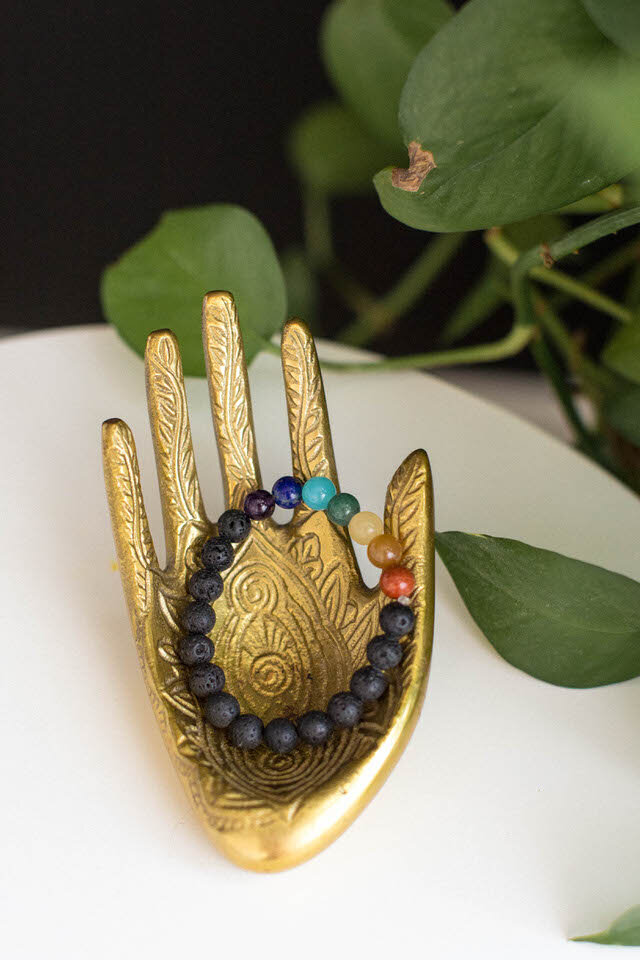 Chakra + Lava Beaded Bracelet