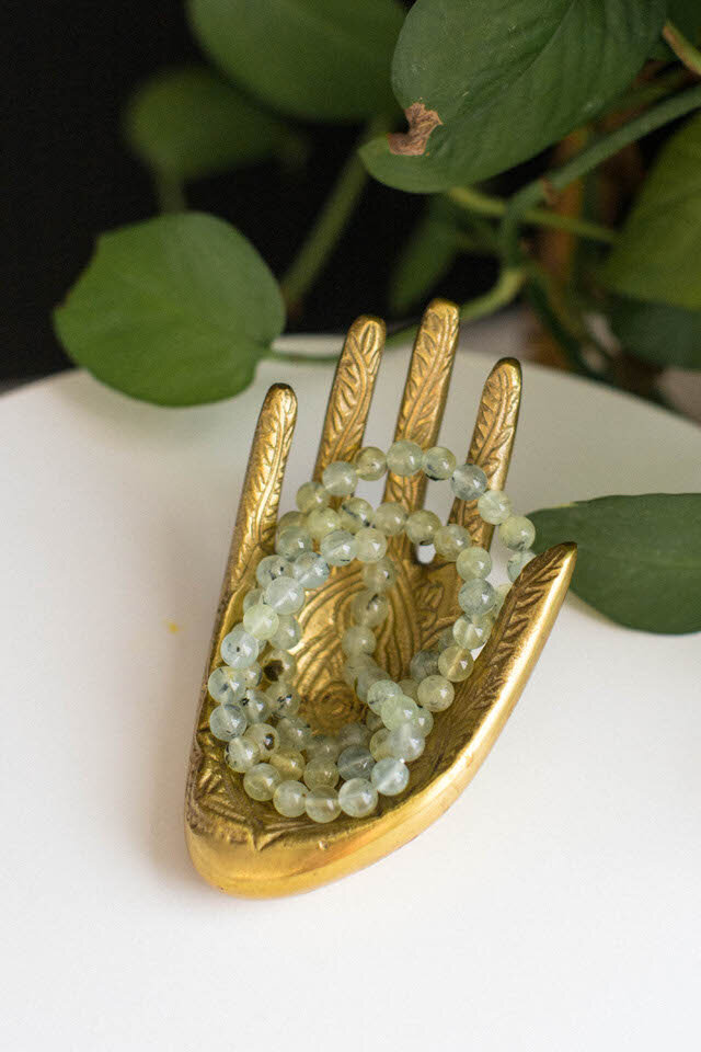 Prehnite Crystal Beaded Bracelet