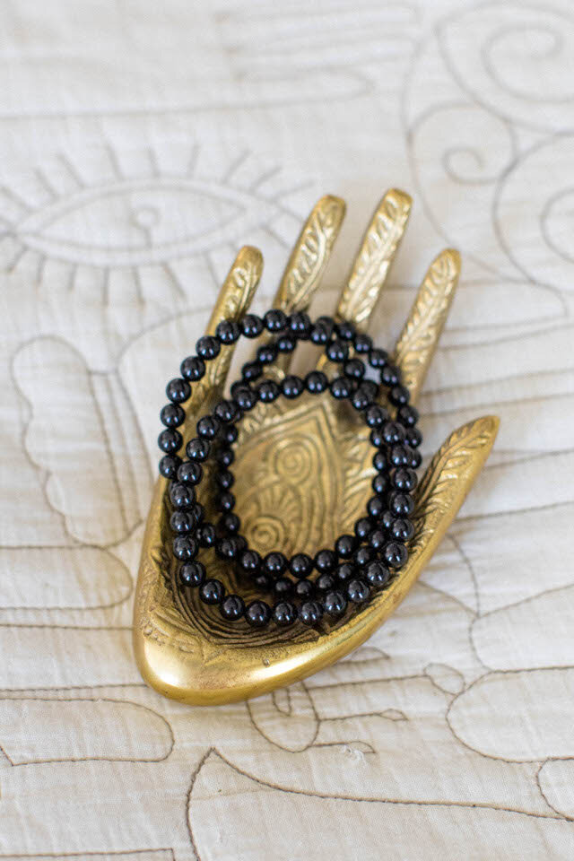 Obsidian Crystal Beaded Bracelet