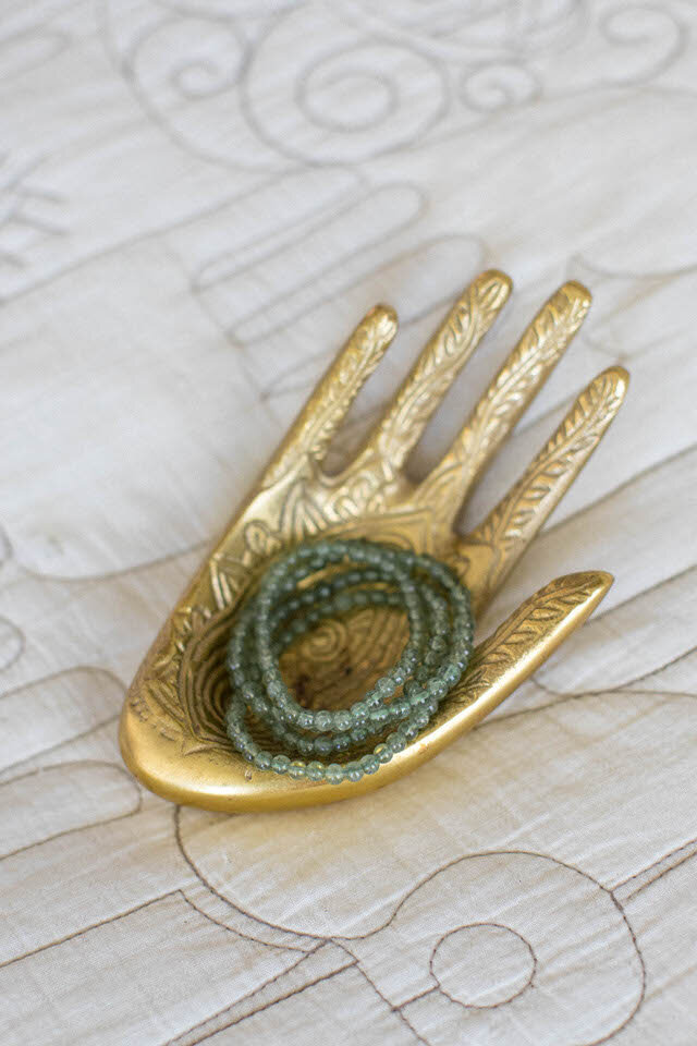 Green Aventurine Crystal Beaded Bracelet - Mini