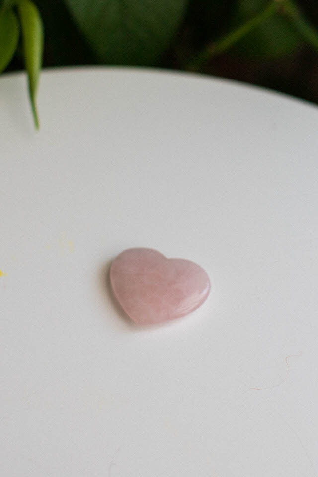 Rose Quartz Crystal Heart Stone