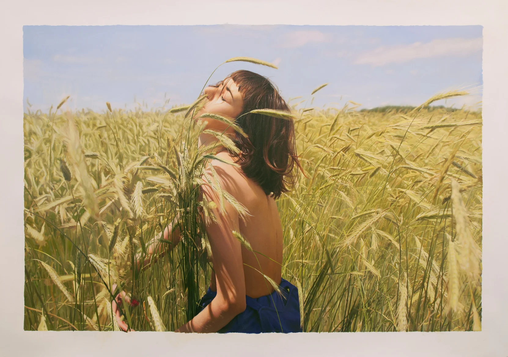 <i>Untitled</i>; Olya, 42x60 inches, oil on paper, 2014