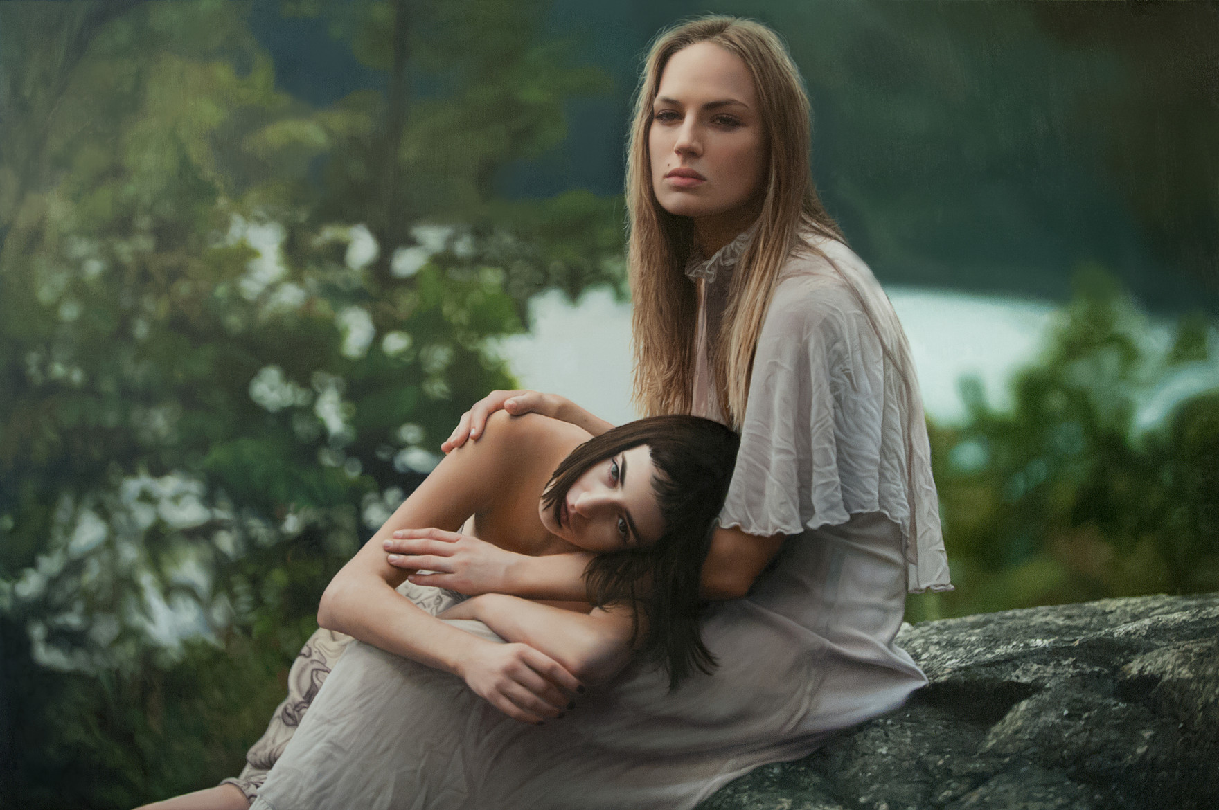 <i>Untitled</i>; Zuzanna and Olya, oil on canvas, 54x36 in, 2014