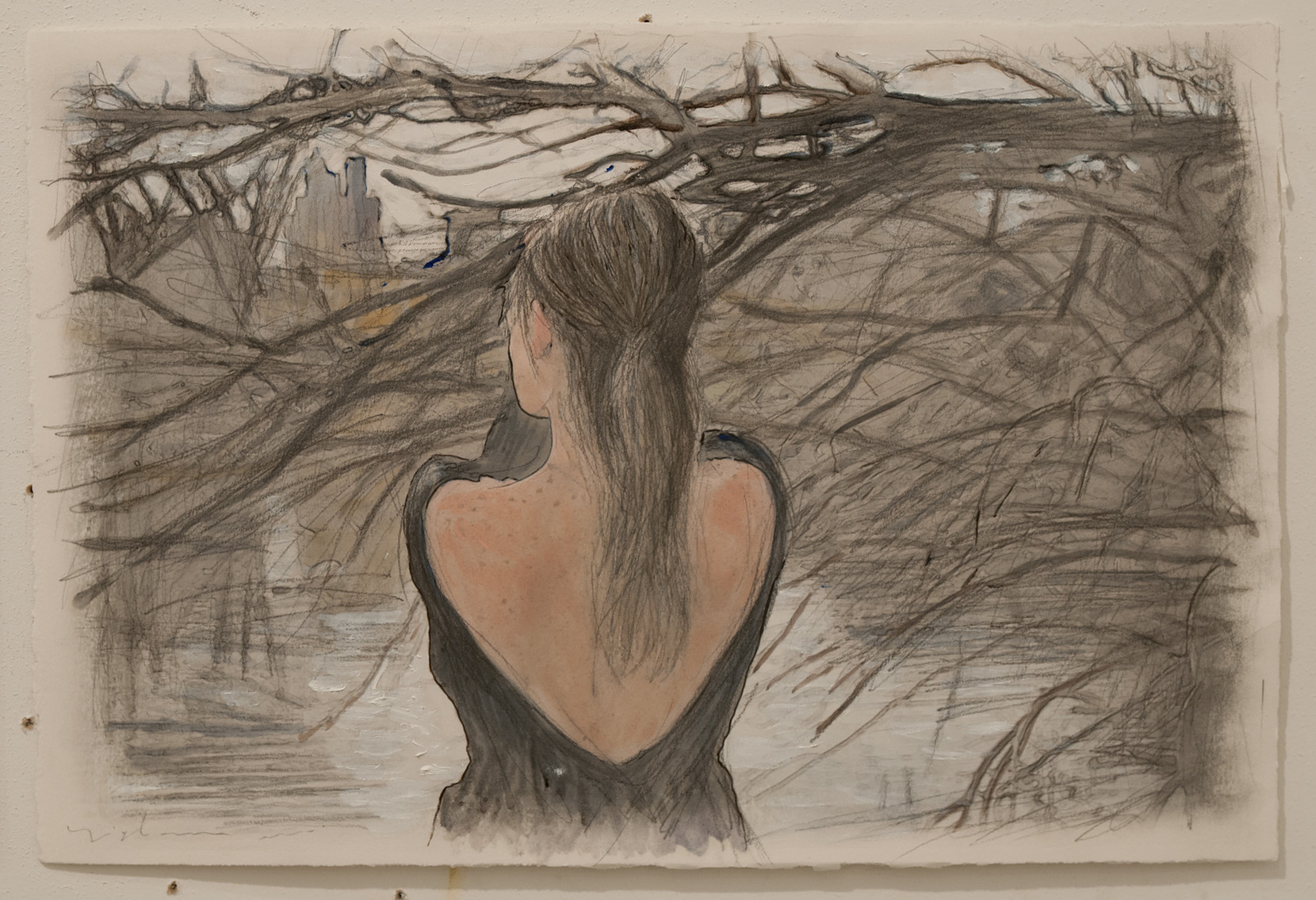 <i>Untitled</i>; Ronnie Triptych, pencil, goauche and watercolor on paper, 12 x 18 in, 2013
