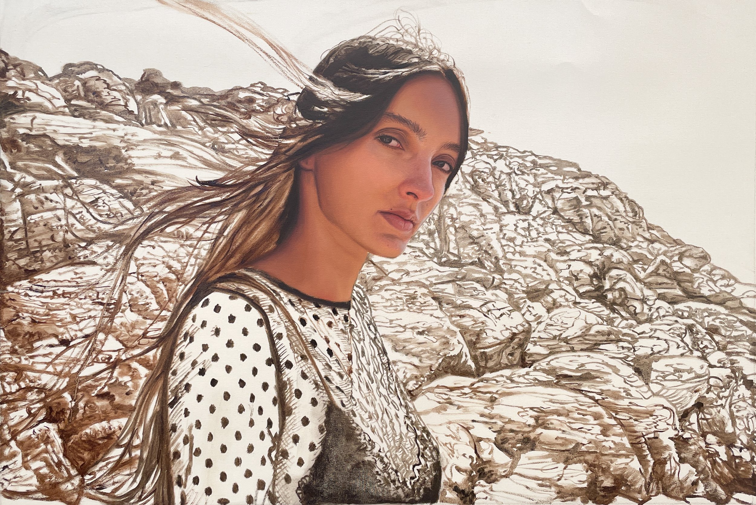 Untitled; Gabriela, 20 x 30 inches, oil on paper, 2021.jpg