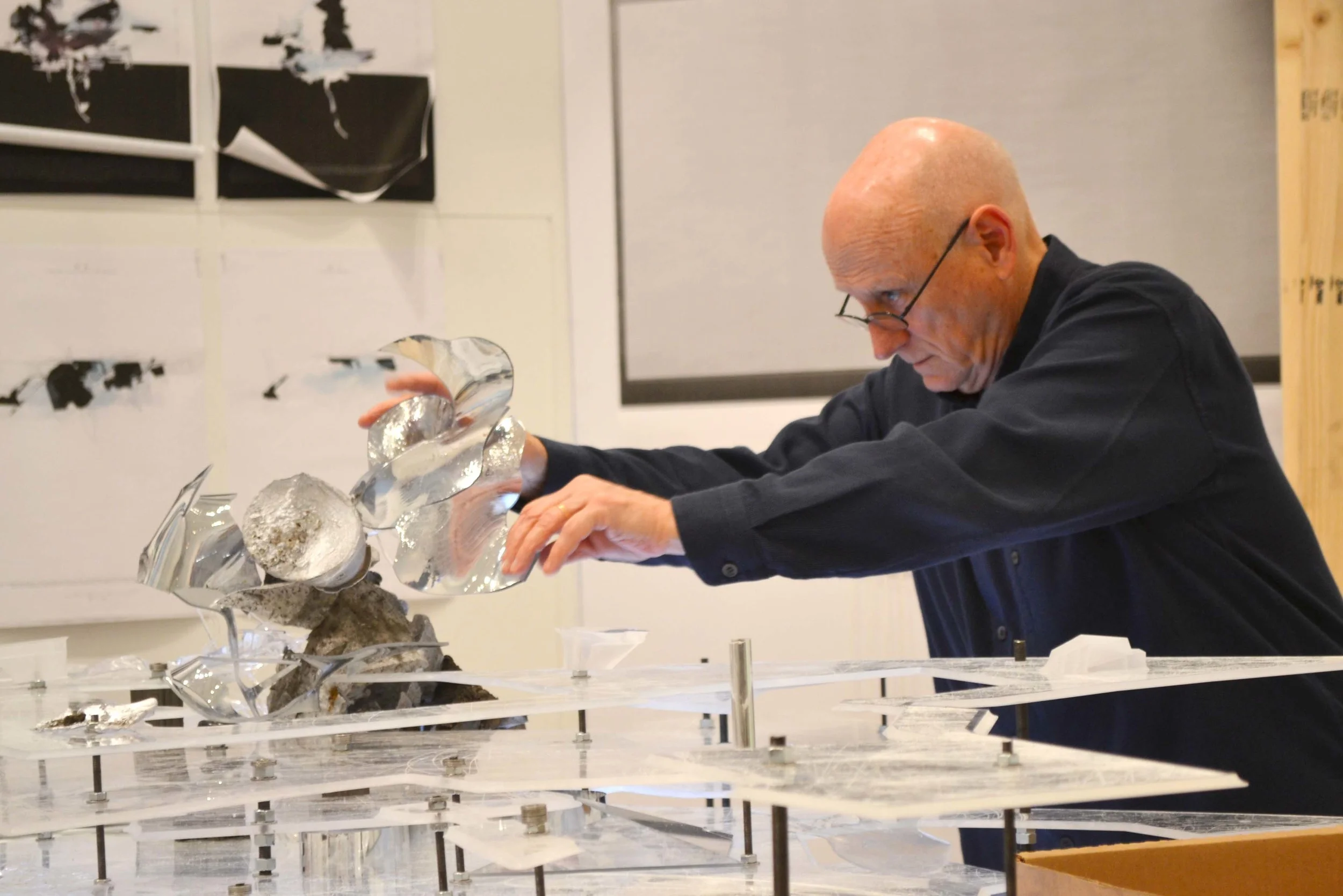 Mack fiddles with the final model before it gets shipped off to Venice.