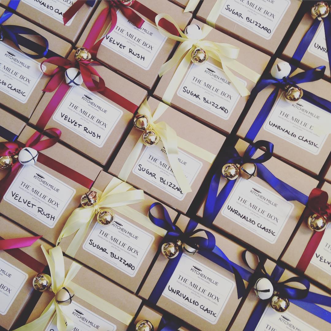 Holiday Millie Gift Boxes! Twenty of our fresh from the oven, two-bite cookies -- just for you.