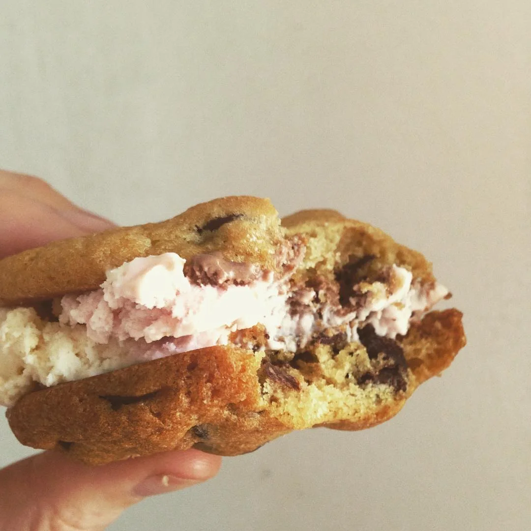 A mouth-watering pairing of our Unrivaled Classics and Neopolitan ice cream, the most scrumptious cookiewich you'll ever devour.