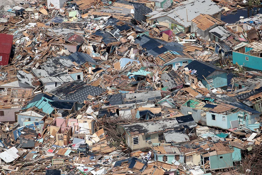 Destruction in Marsh Harbour after Hurricane Dorian (Image via Getty / Scott Olson)
