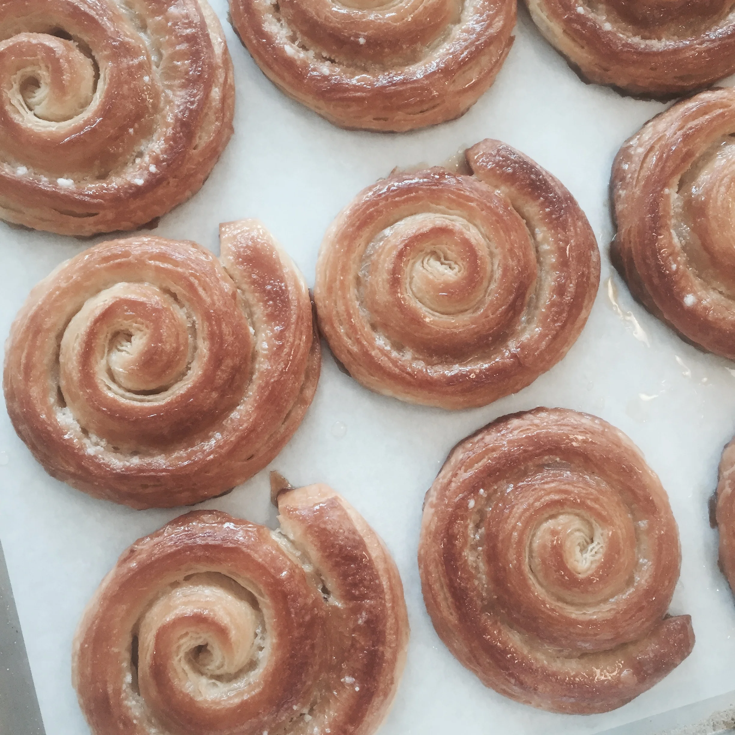 sourdough brioche swirls.