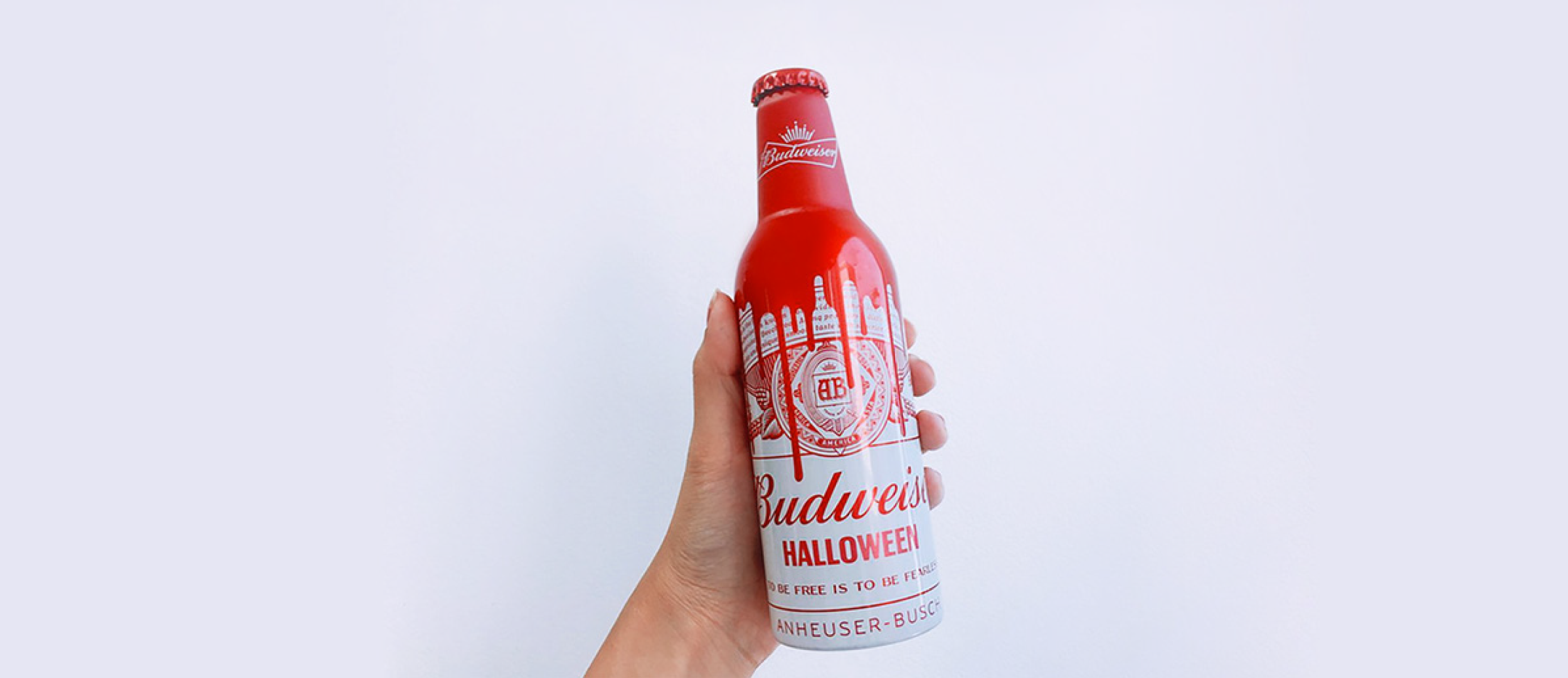We kept the design very simple yet bold with the blood dripping onto the iconic beer bottle making this a must-have collector's item for the Budweiser fan.
