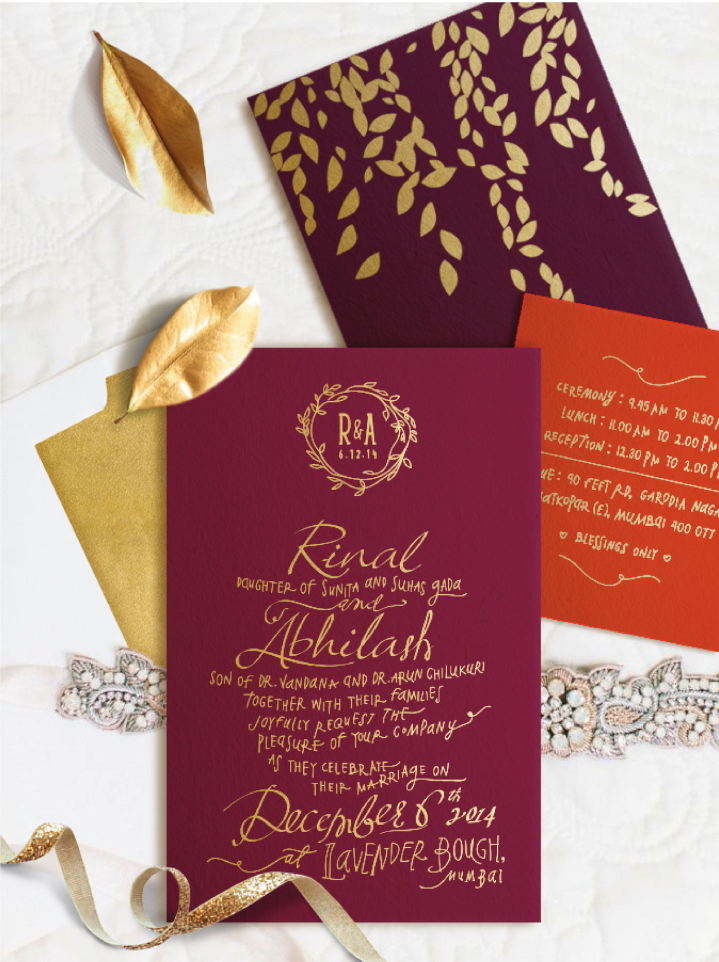  The rich and deeper hues were pulled from the bride’s outfit, which work very well for this Indian wedding. 