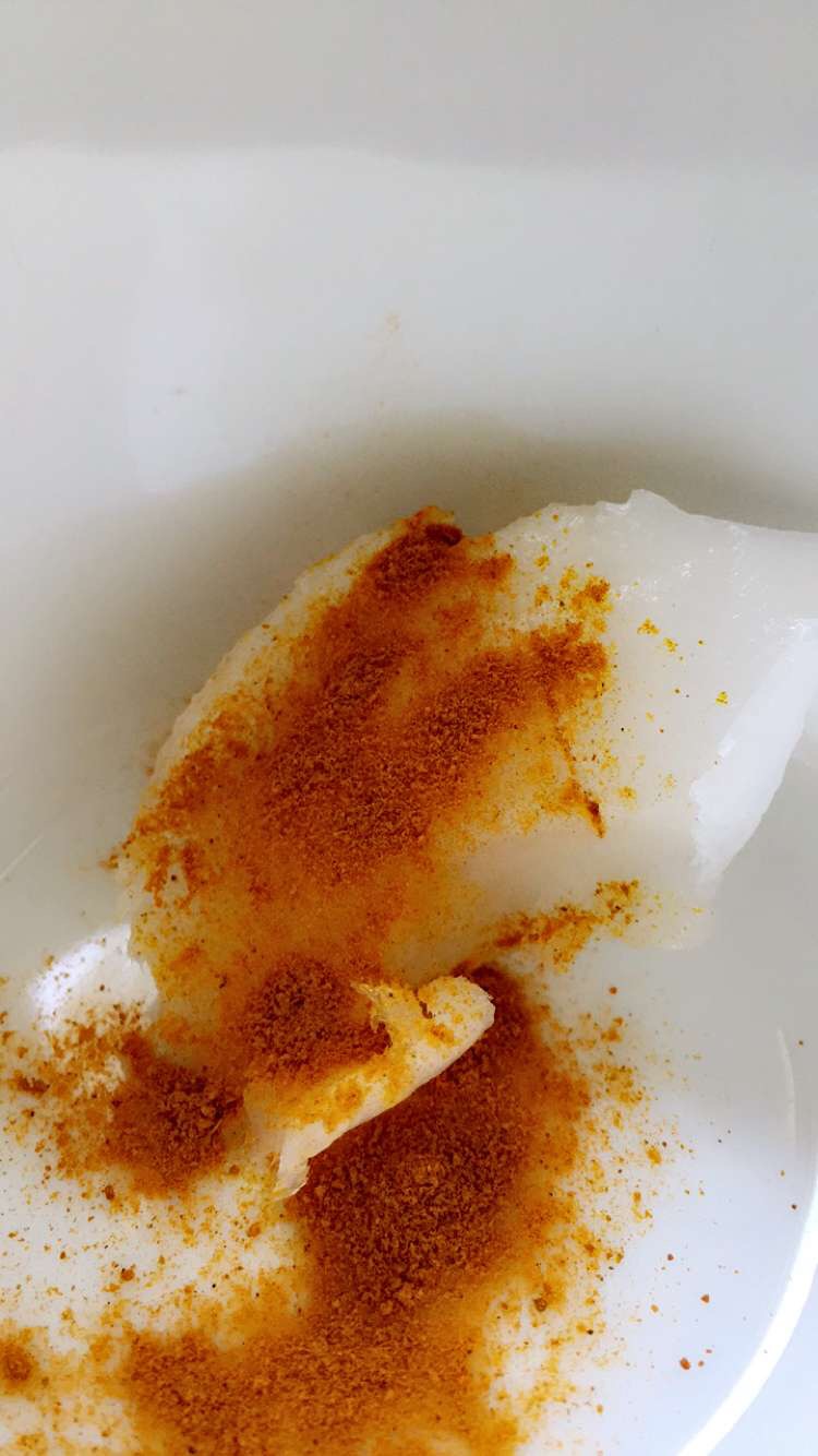 mix it all up and place on your teeth with a toothbrush and leave for 5 minutes. Rinse!