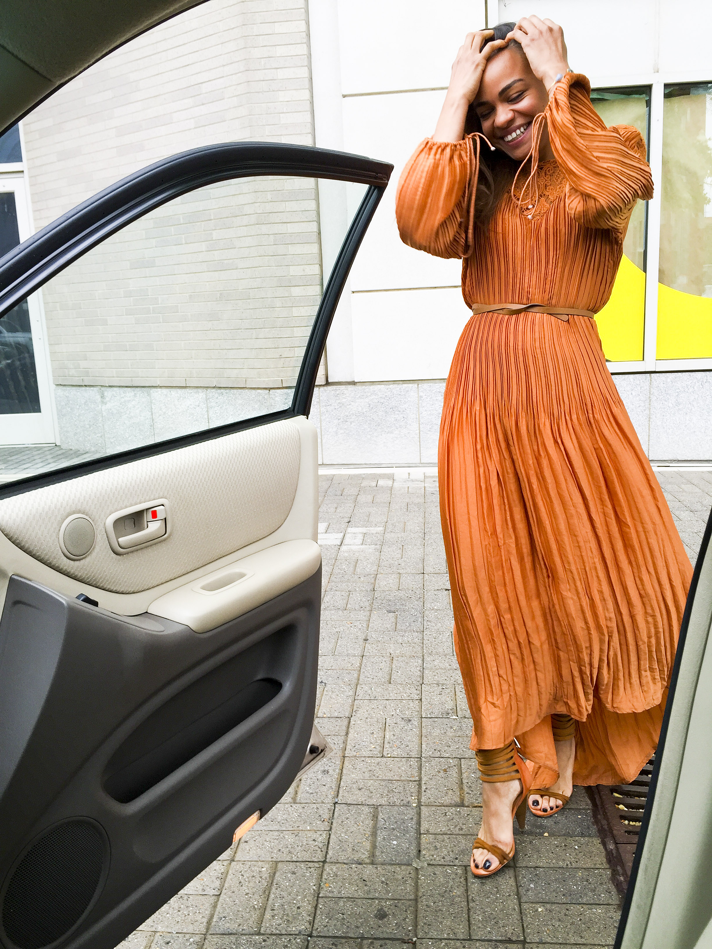 Wearing: Zaful dress , Rebecca Minkoff heels