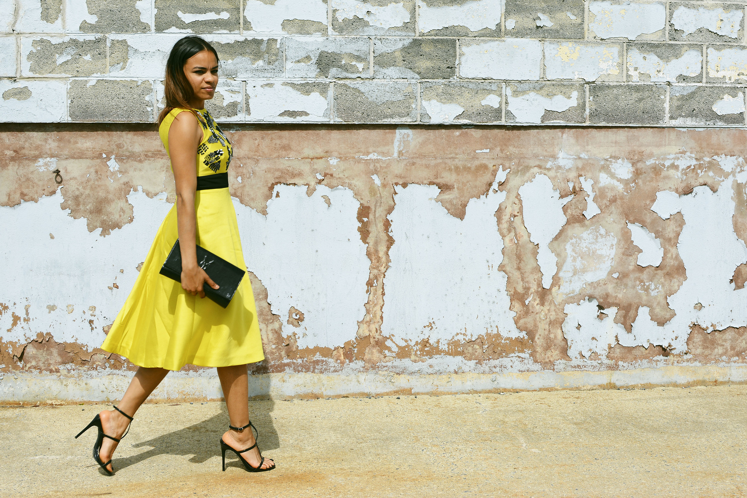 wearing: Lela Rose, Forever21 shoes, YSL clutch