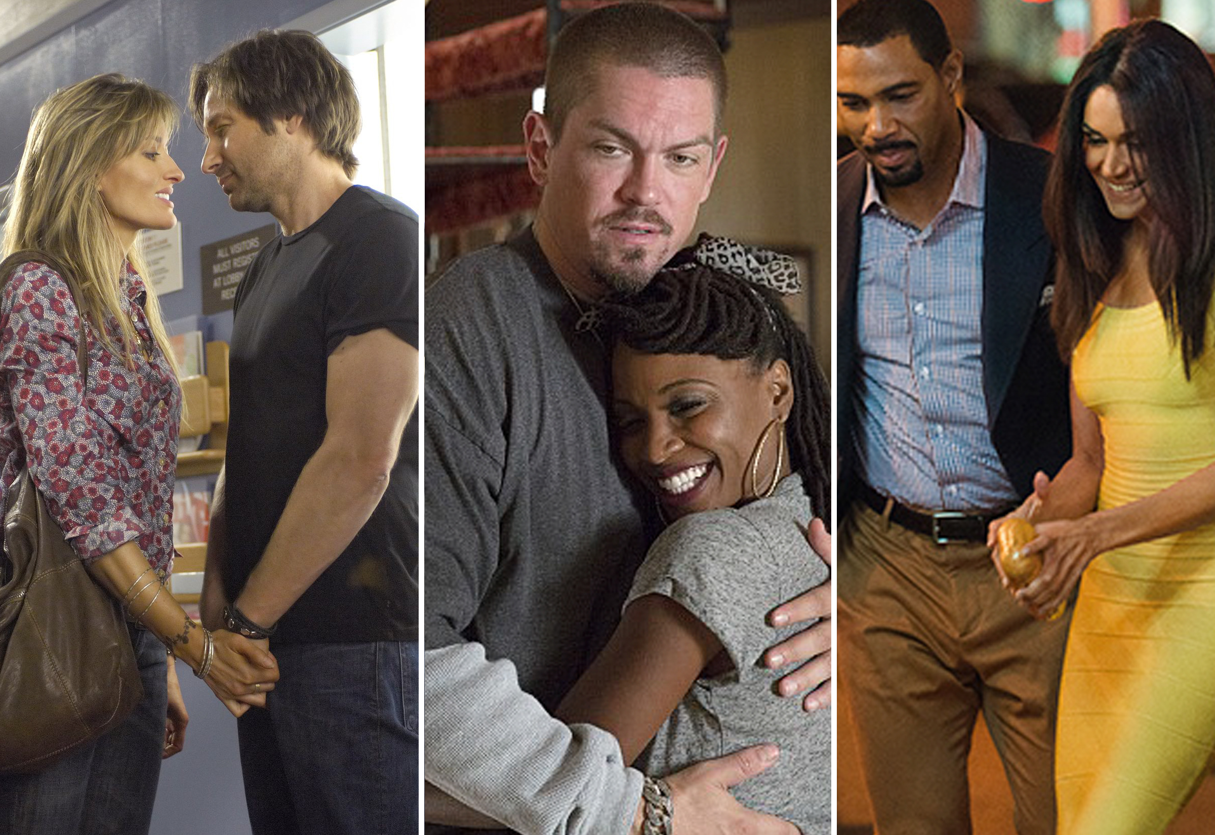 Karen & Hank from Californication, Kevin & V from Shameless, James & Angela from Power