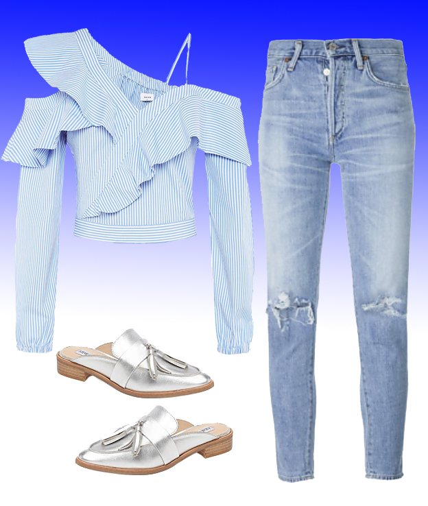 Top: Sheike , Jeans: Citizens of Humanity , Shoes: Steve Madden
