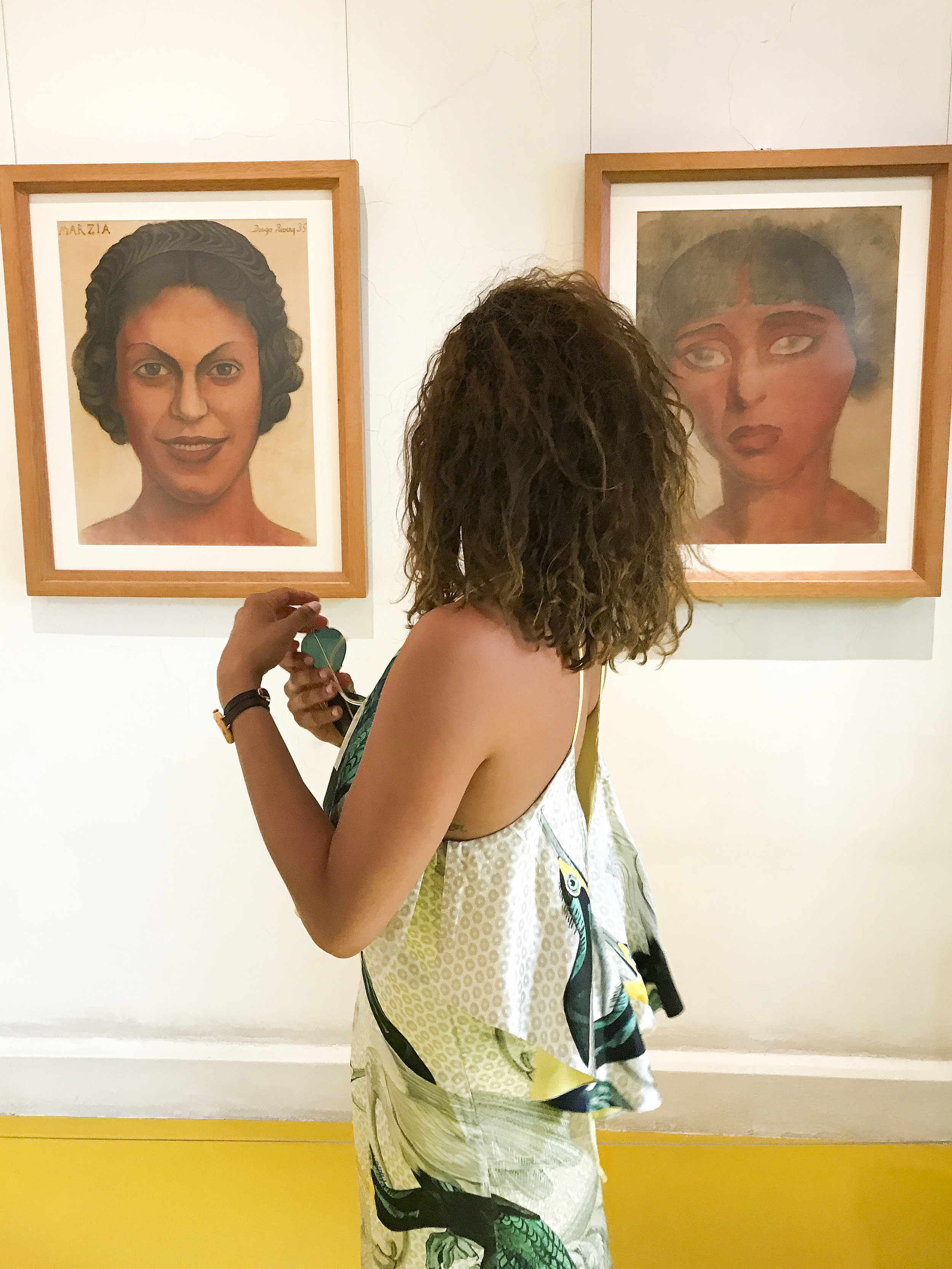 Portraits by Diego Rivera in 1935 of "Marzia" and "Carmen"
