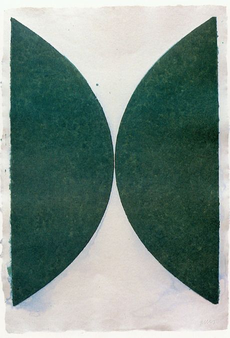 Ellsworth Kelly, born 1923. Colored Paper Image II (Dark Green Curves), 1976