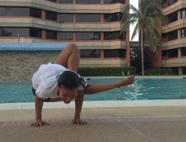 Instagram Yoga Challenge #justbepresent December 2014 - Grasshopper Pose