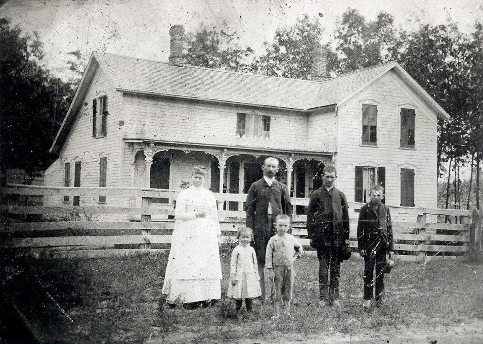 Corydon Malcon Fenner & Family, Ovid Township, Branch County, MI, ca. 1889.
