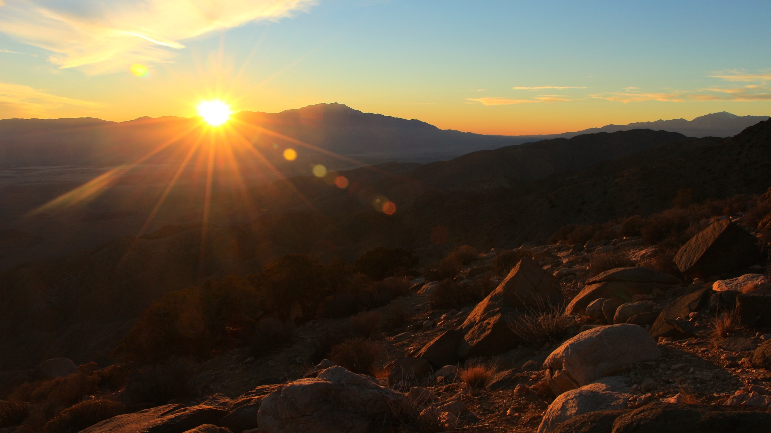 Sunset over the Indio Hills from Keys View, Joshua Tree National Park