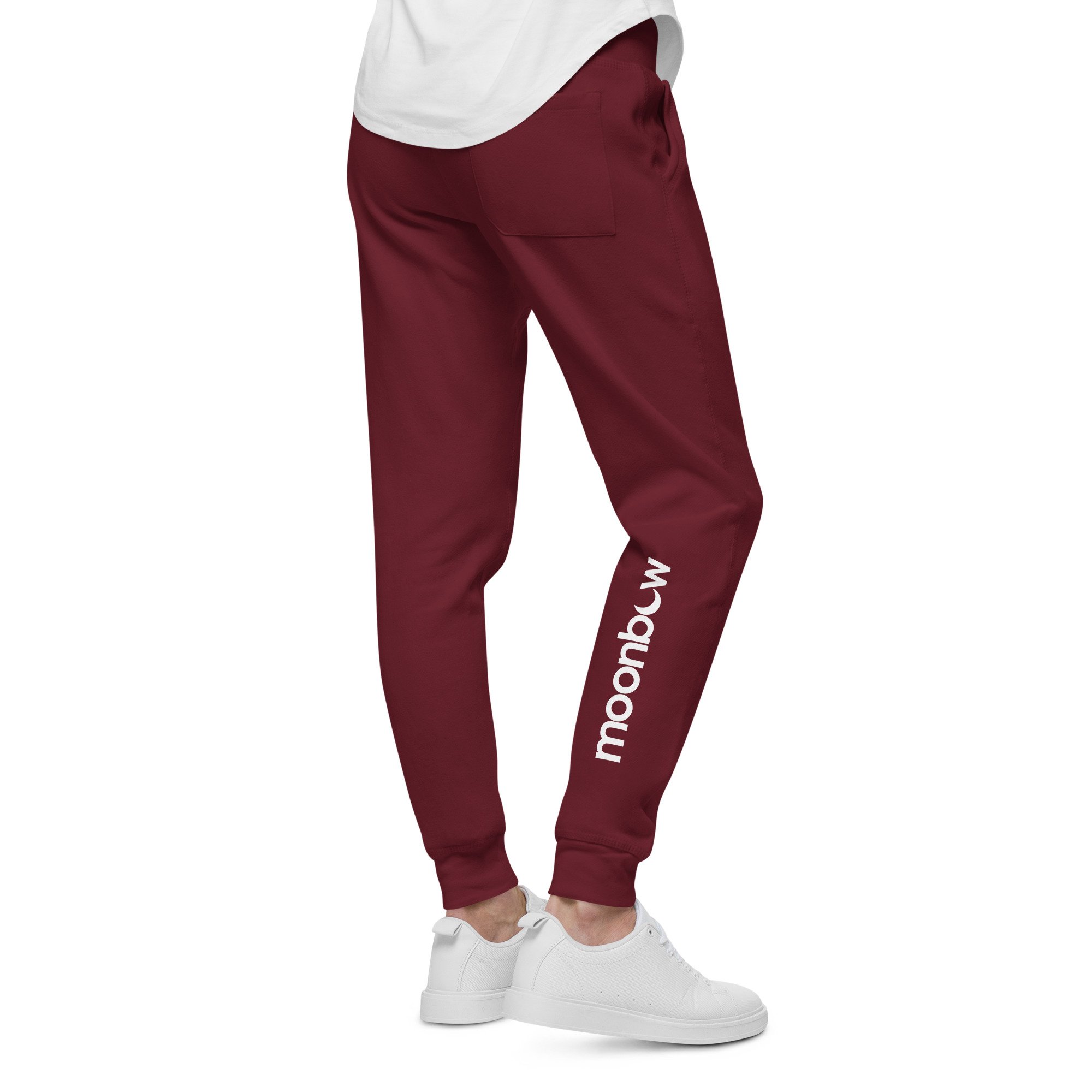 unisex-fleece-sweatpants-maroon-back-6736581a62bc5.jpg