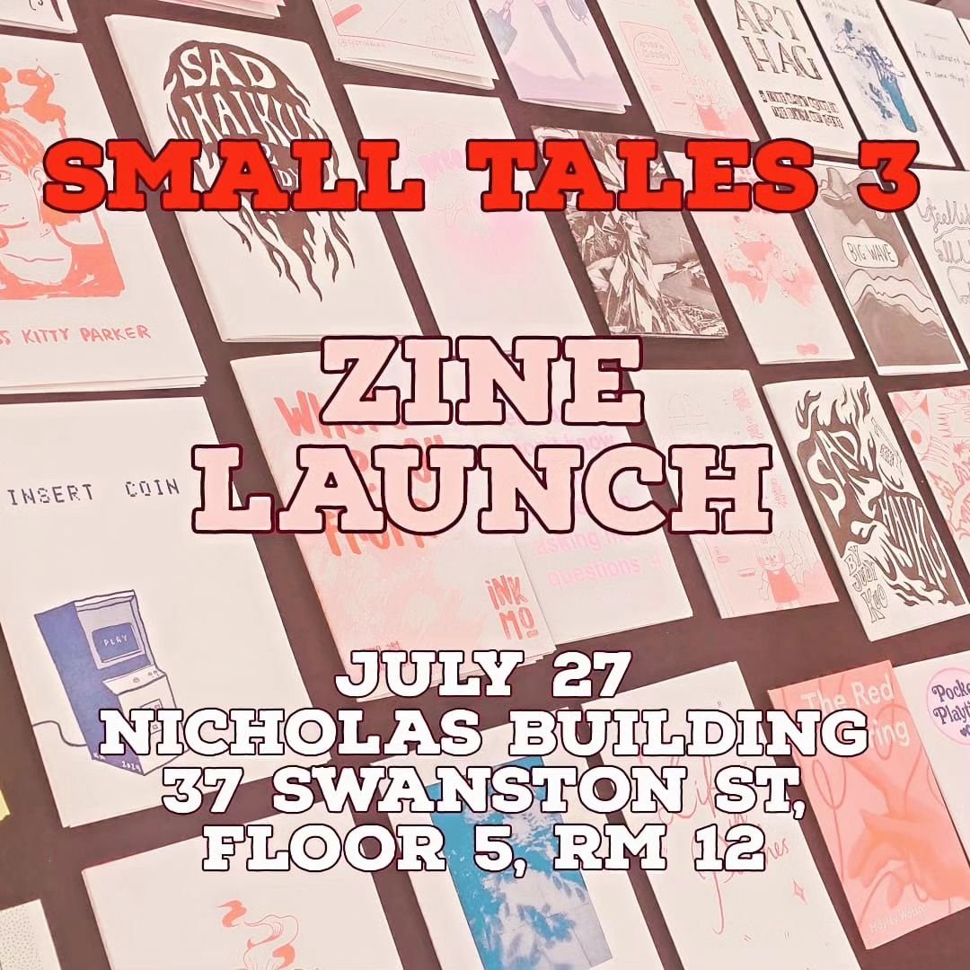 Hope to see you this Saturday at the Nicholas building for our Small Tales 3 launch with 11 new zines.

Today we were printing and folding a thoughtful zine called Back When by @ella_maybe and a golden poster by @bananaoncat

Supported by a City of M