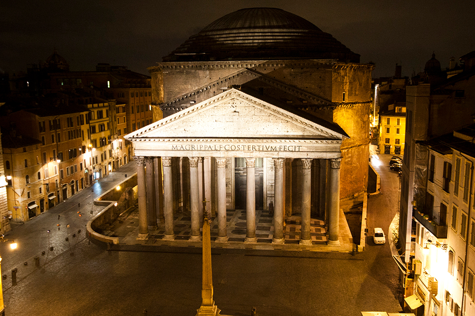 Image photographed from our apartment across the Pantheon, Rome.
