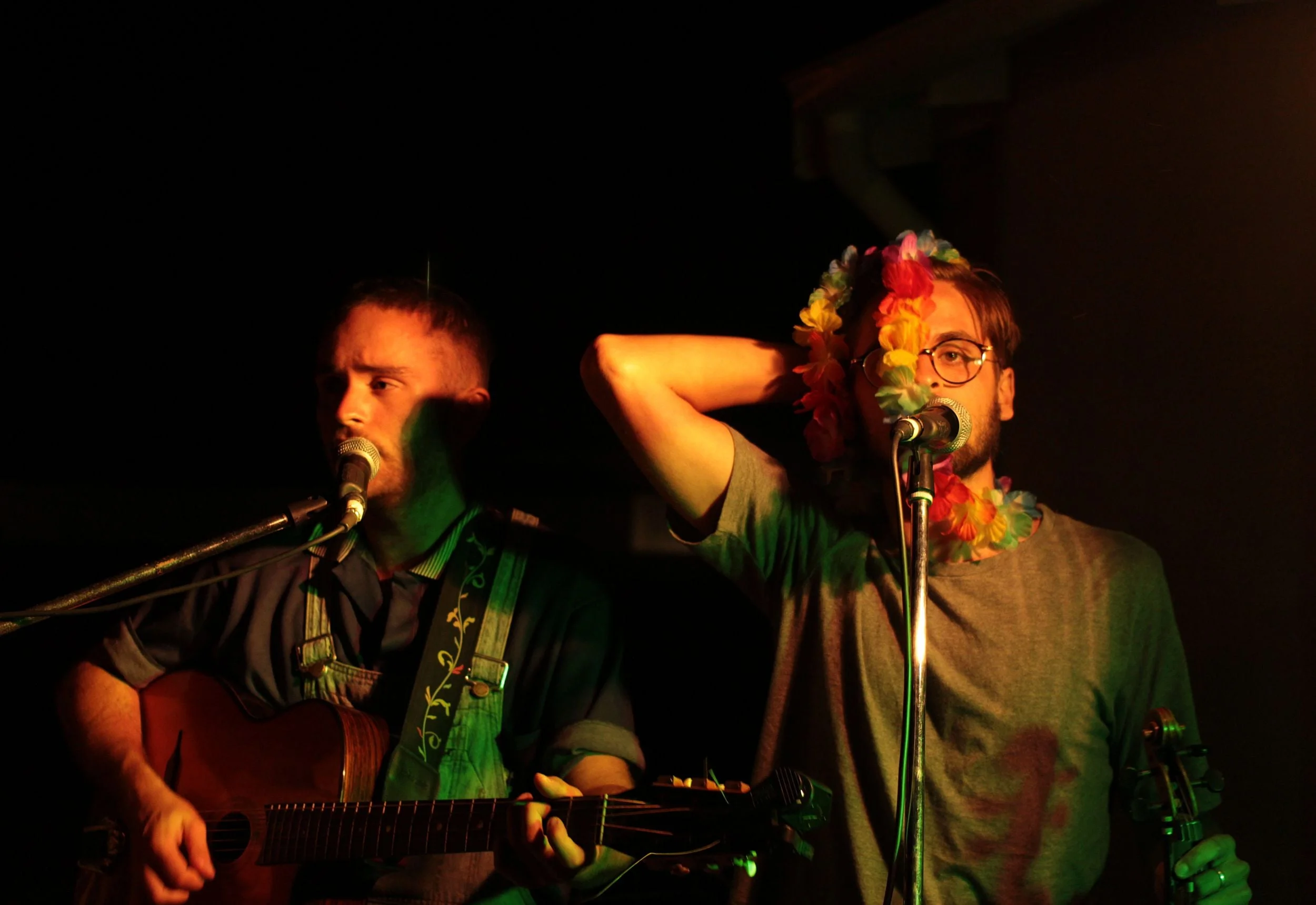 Two of Four Scrimshaw boys music-ing it up